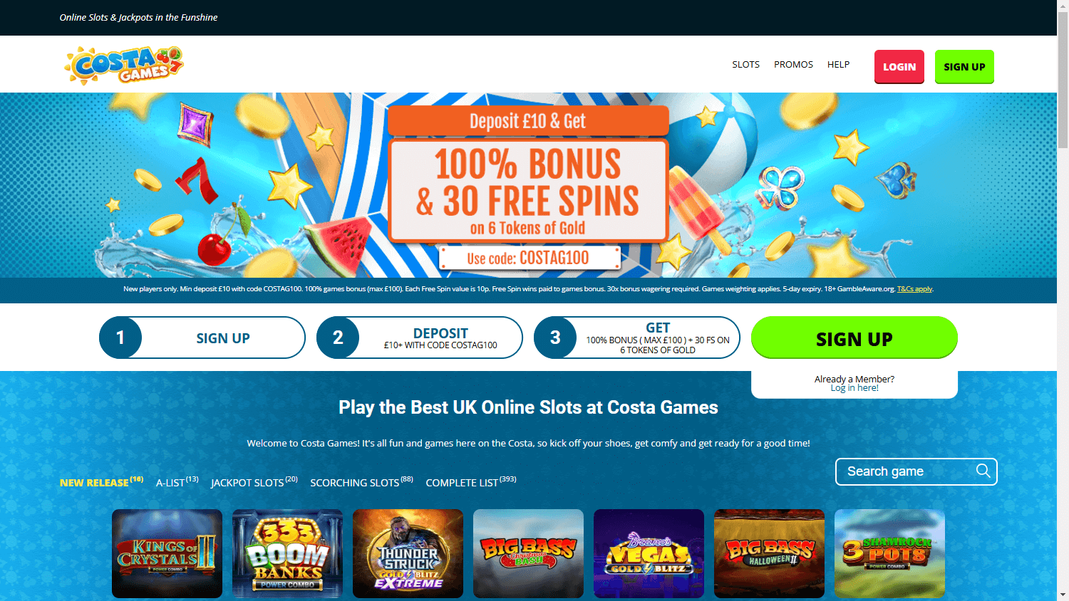 Costa Games Casino Desktop screenshot